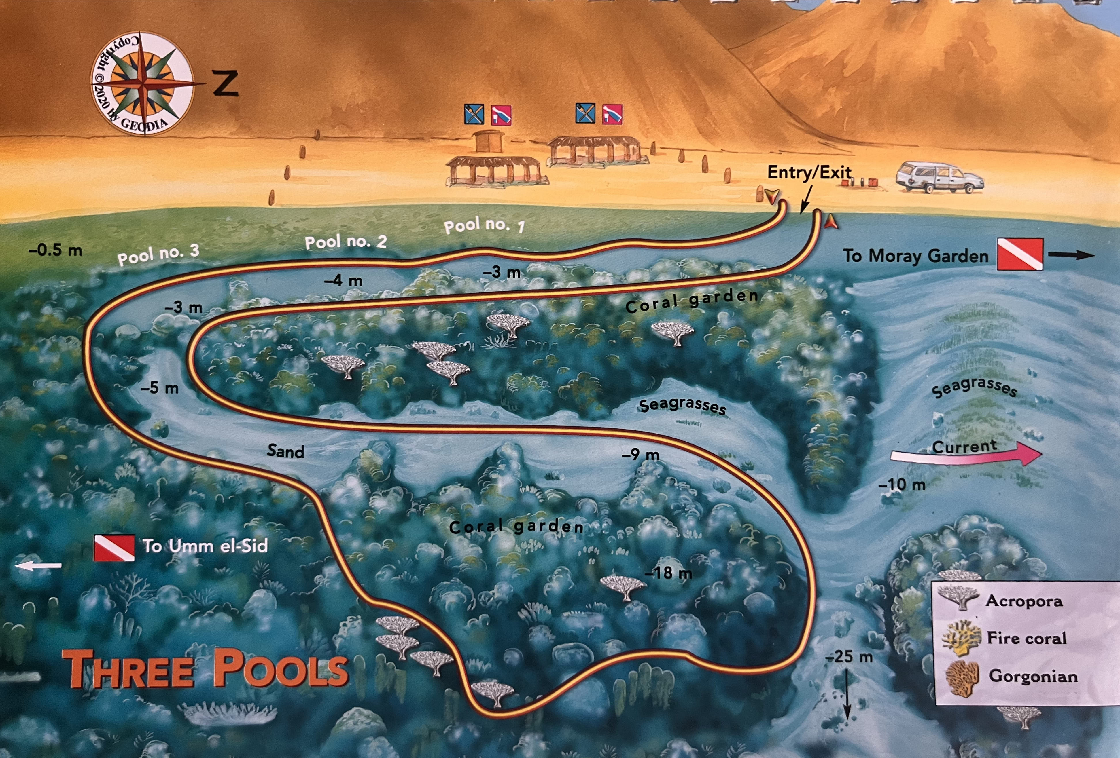 Three Pools Dive Site in Dahab